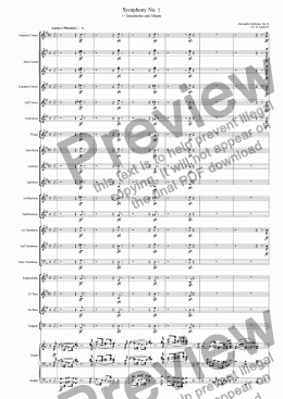 page one of Symphony No. 1 (Guilmant)