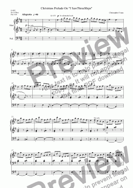 page one of Prelude On ’I Saw Three Ships’ for Organ