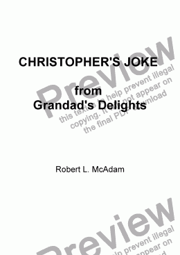 page one of CHRISTOPHER'S JOKE from Grandad's Delights