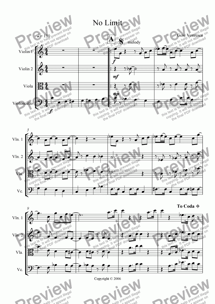 page one of no limit strings