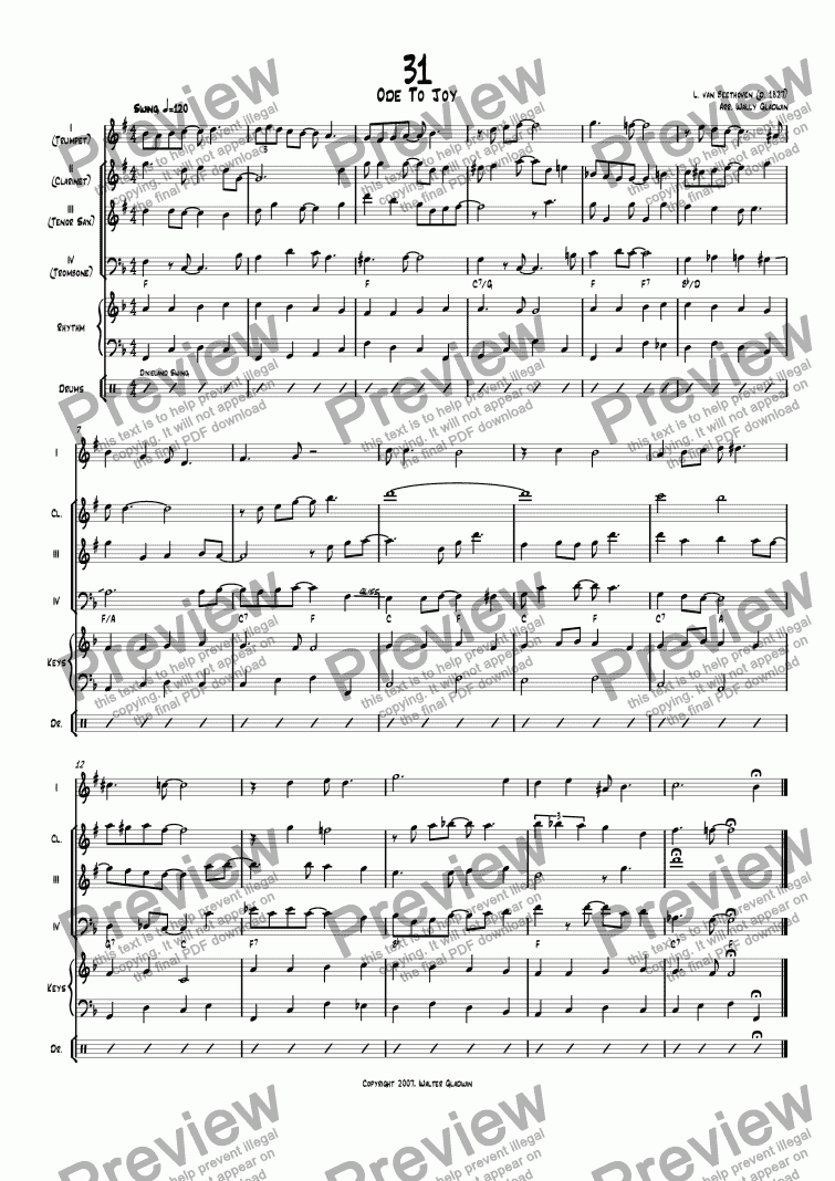 page one of Dixiechart 31. Ode To Joy