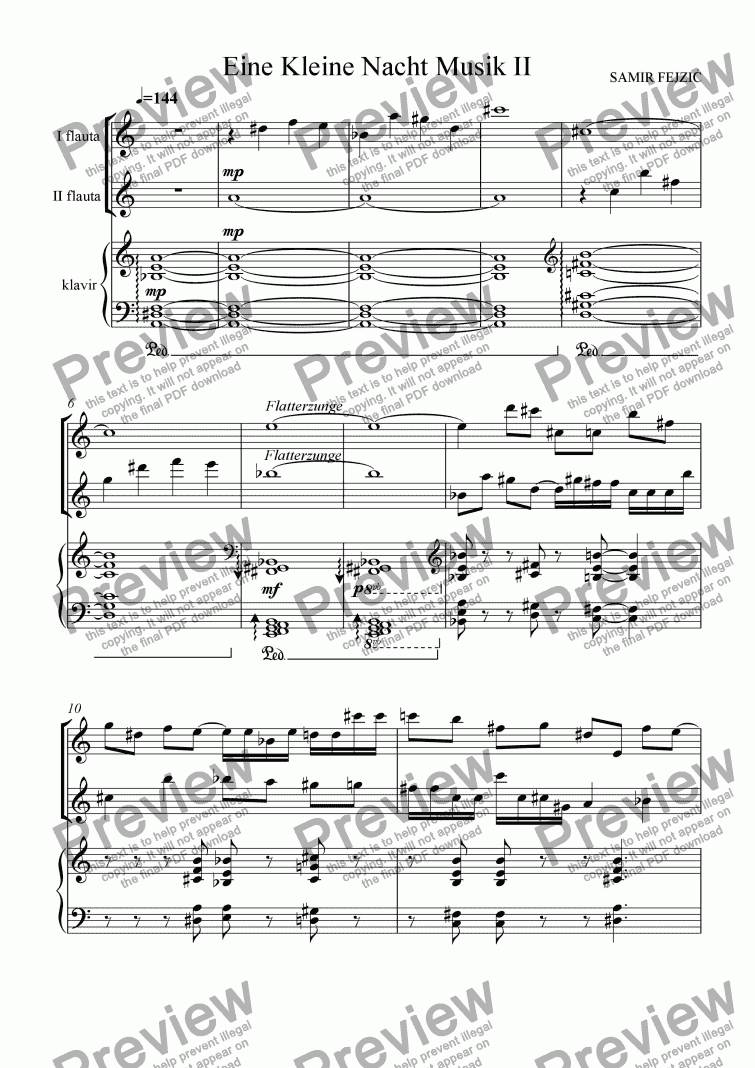 page one of Eine Kleine Nacht Musik II