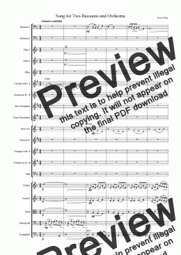 page one of Chanson Pour Duex Basson et Orchestre