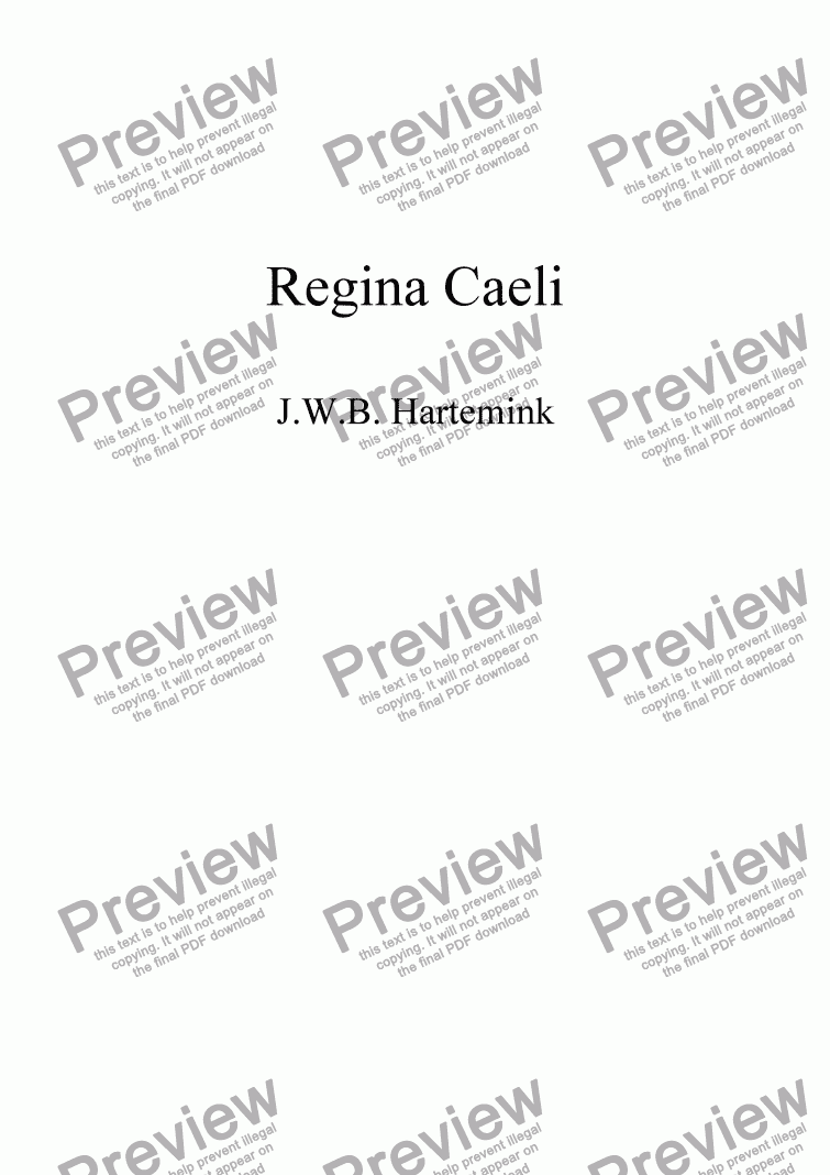 page one of Regina Caeli
