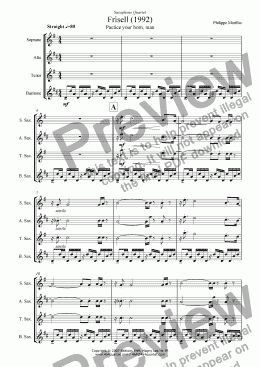 page one of Frisell (Sax quartet)