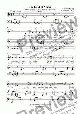 page one of The Lord of Music (Solo)