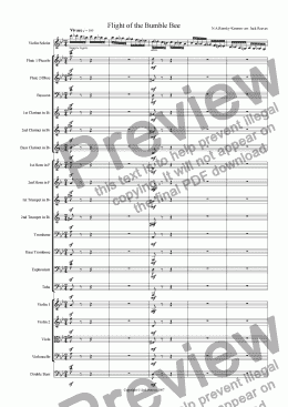 page one of Flight of the Bumble Bee (Orchestra - Violin Solo)