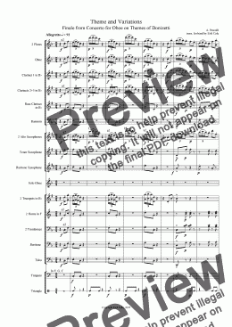 page one of Finale from Concerto for Oboe on Themes of Donizetti