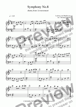 page one of Symphony No.8