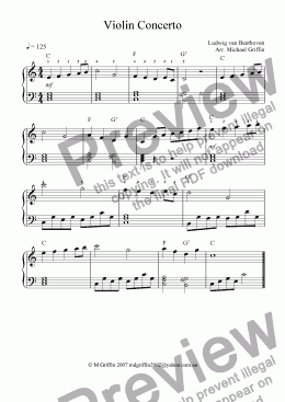 page one of Violin Concerto
