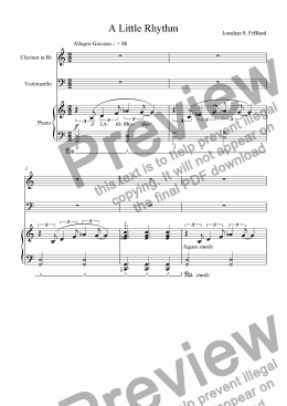page one of A Little Rhythm (trio)