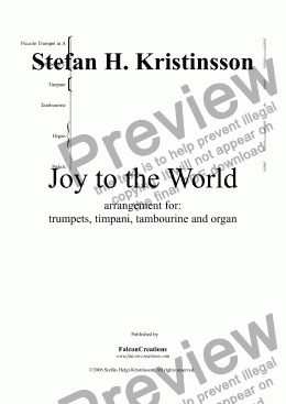 page one of Joy to the world