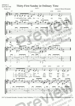 page one of Responsorial Psalm - 31st Sunday of Ordinary Time, Yr. C (Guitar Option)