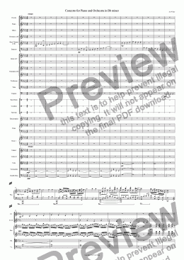 page one of Fantasy for Piano and Orchestra