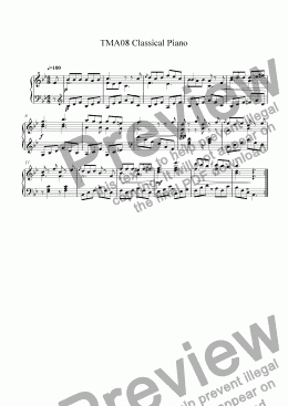 page one of TMA08 Classical Piano