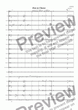 page one of How to Choose - Orchestra Ver.