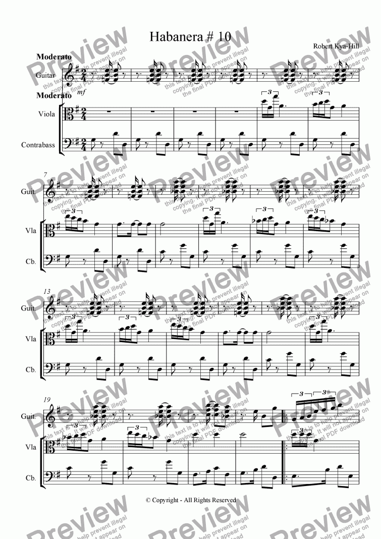 page one of Habanera # 10 [Mixed Ensemble]