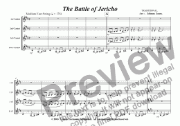 page one of Battle of Jericho, The   (Clarinet Quartet)