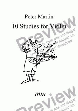 page one of 10 Studies for Violin