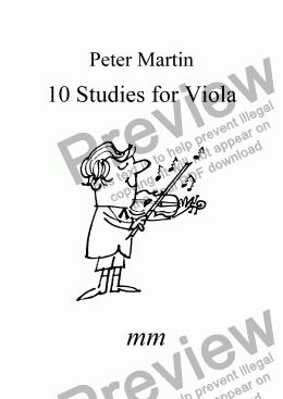 page one of 10 Studies for Viola