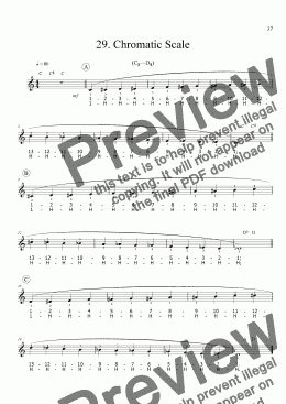 page one of Sing! 29. Chromatic Scale [student]