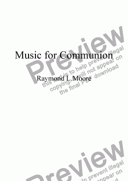 page one of Music for Communion