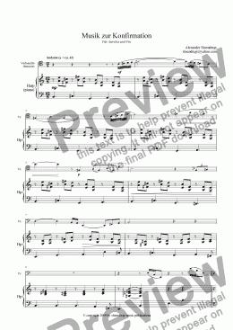 page one of Musik zur Konfirmation