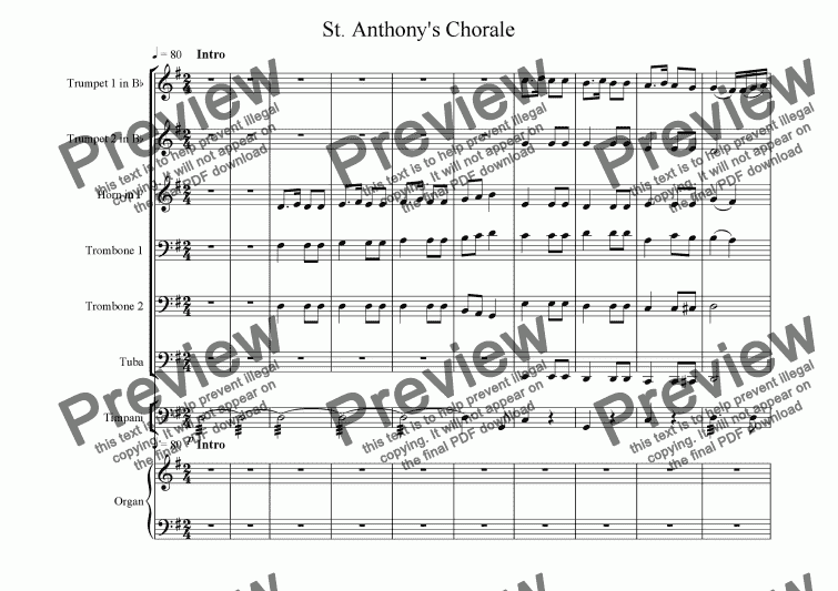 page one of St. Anthony’s Chorale