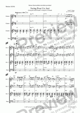 page one of Swing Pour Un Ami (GGM/Score & Parts)