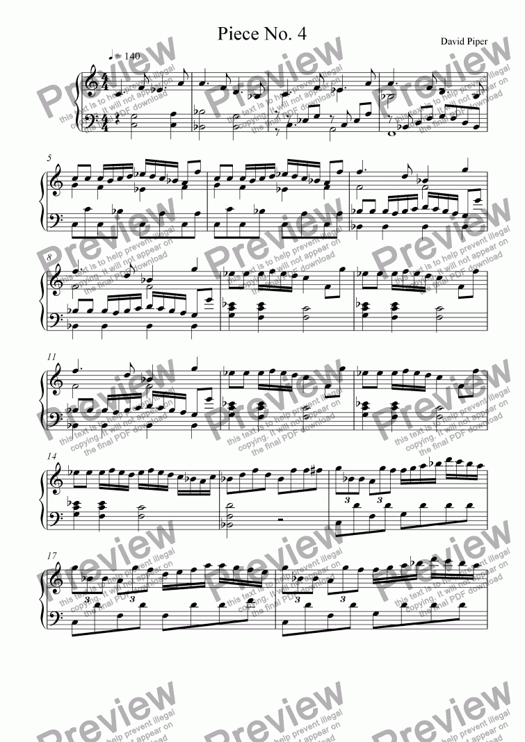 page one of Piece No. 4