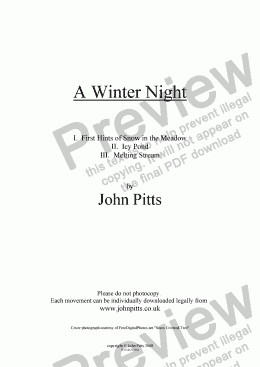 page one of A Winter Night [2008]