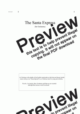 page one of The Santa Express (Orchestra)
