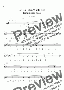 page one of Sing!�32. Half-step/Whole-step Diminished Scale [student]