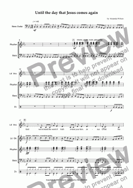 page one of Until the day that Jesus comes again (guitar/band)