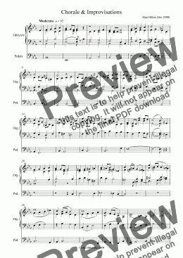 page one of Chorale and Improvisations for Organ
