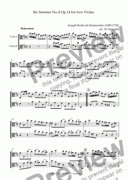 page one of Sonata (Duet) for Two Violas Op.14-4