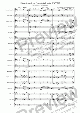 page one of BRASS BAND - Finale from Organ Concerto No.13 (The Cuckoo & The Nightingale)