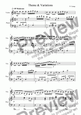page one of Theme & Variations