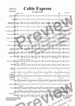 page one of Celtic Express (wind band)