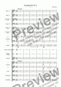 page one of Symphonie Nr.1, Satz 1 (Maestoso - Allegro)