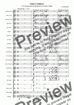 page one of Saint Cuthbert (Brass Band Fanfare)