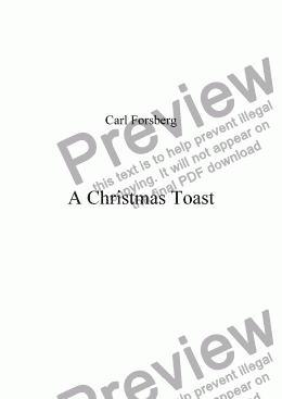 page one of Carol - A Christmas Toast