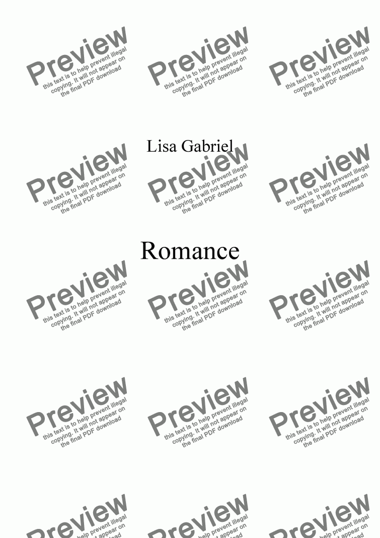 page one of Romance