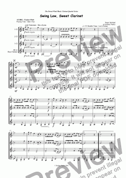 page one of Swing Low, Sweet Clarinet