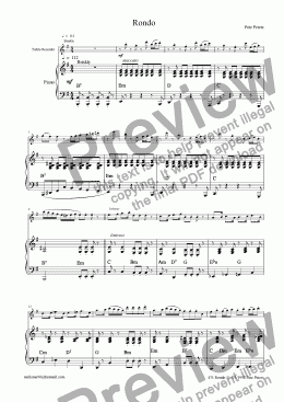 page one of Rondo [Flute or Recorder]