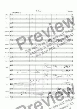 page one of Prelude for Orchestra