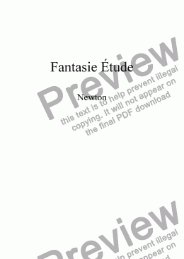 page one of Fantasie �tude part 2