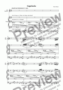 page one of Capriccio f�r Orgel und Altsaxophon
