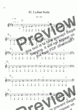 page one of Sing!�42. Lydian Scale [student]