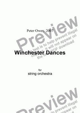 page one of Winchester Dances